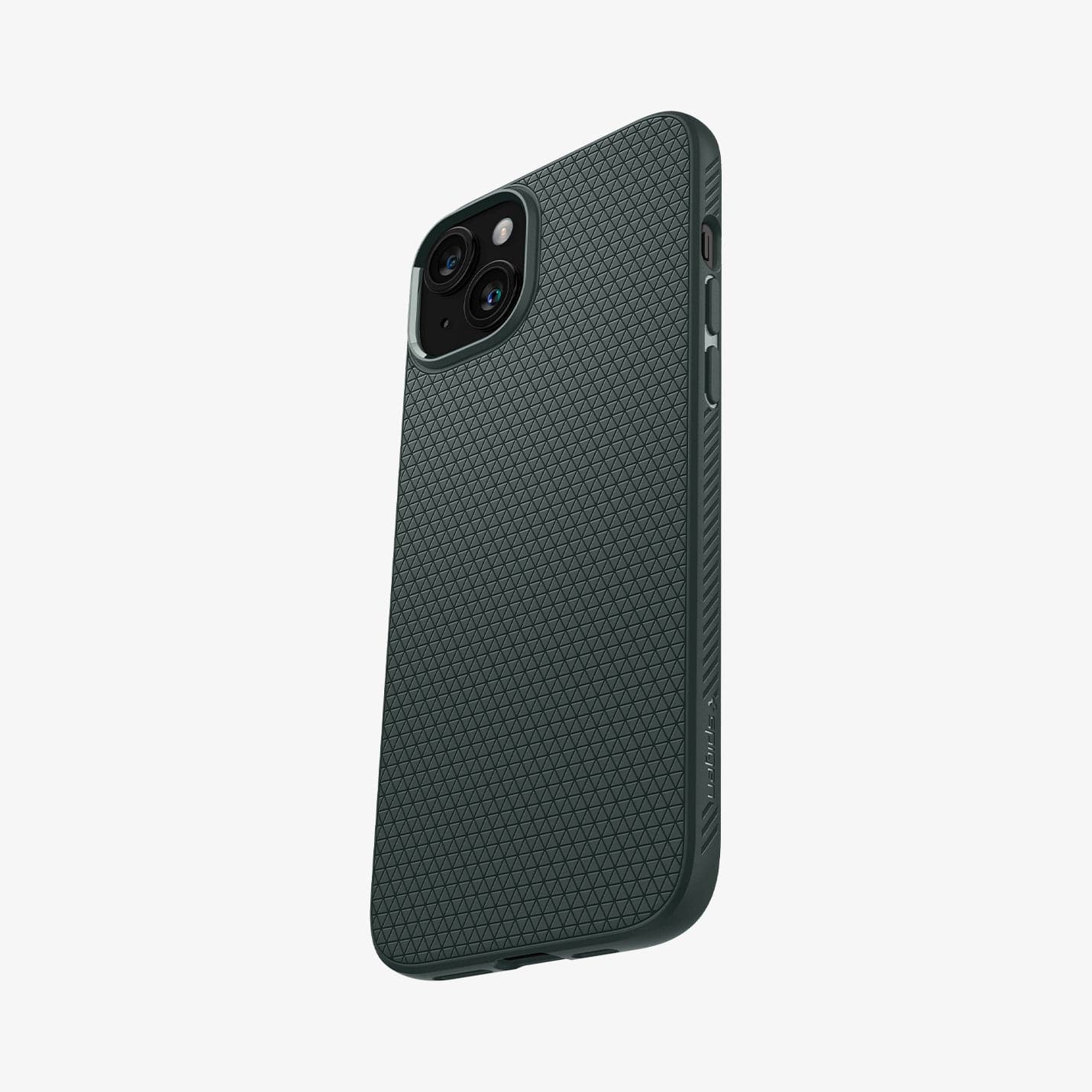ACS06652 - iPhone 15 Plus Case Liquid Air in abyss green showing the back, side and bottom