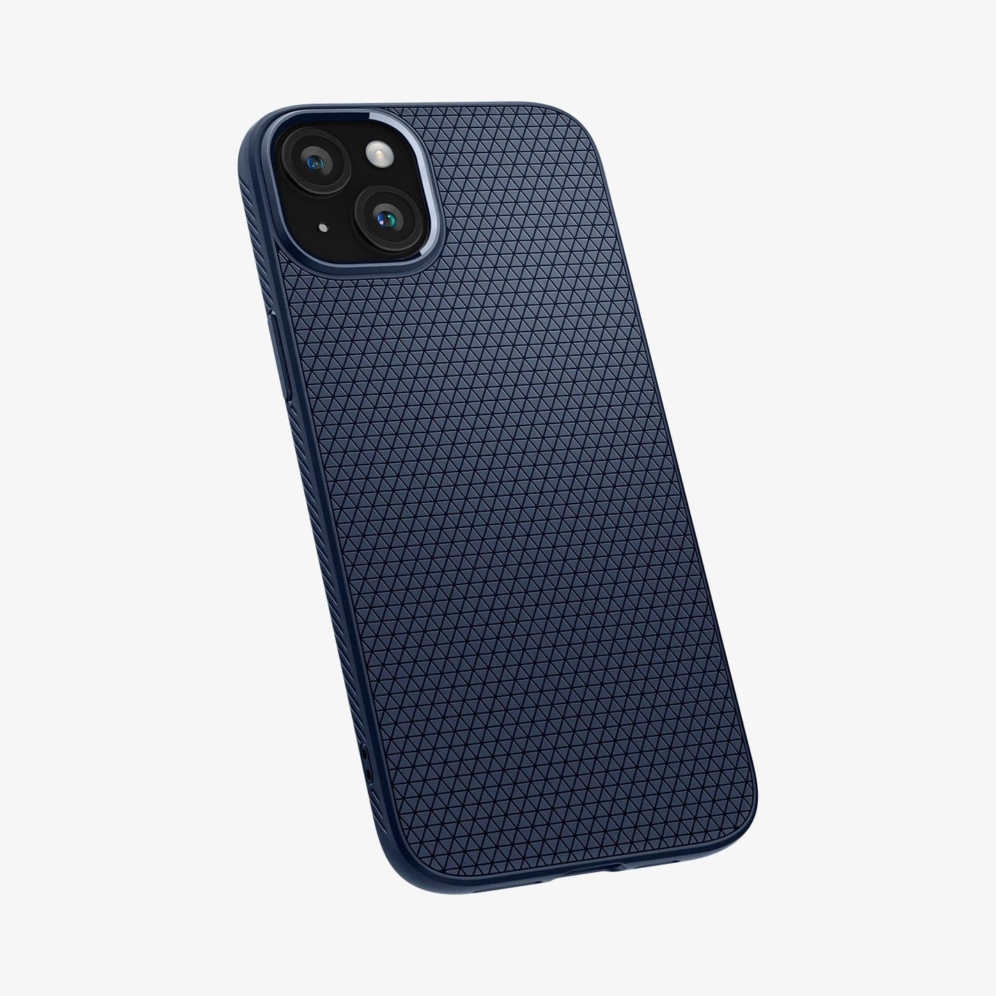 ACS06651 - iPhone 15 Plus Case Liquid Air in navy blue showing the back and partial side