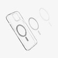 ACS06661 - iPhone 15 Plus Case Ultra Hybrid (MagFit) in black showing the inside magnetic ring layers