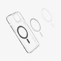 ACS06663 - iPhone 15 Plus Case Ultra Hybrid (MagFit) in carbon fiber showing the inside magnetic ring layers