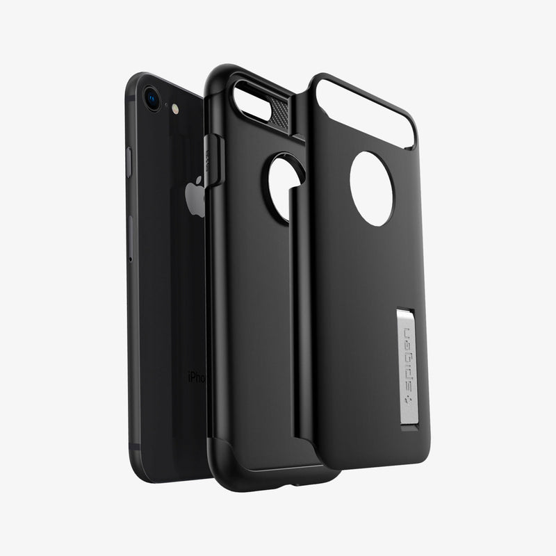 ACS00886 - iPhone SE Slim Armor case in black showing the breakdown