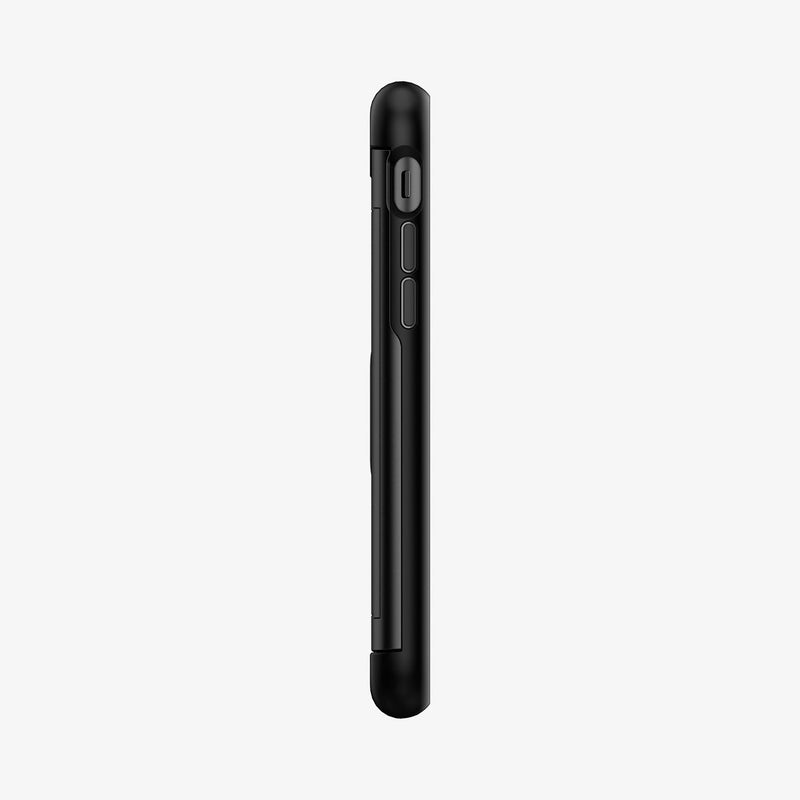 042CS20455 - iPhone SE Slim Armor CS case in black showing the side