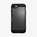 042CS20453 - iPhone 7 Series Slim Armor CS Case in Gunmetal showing the back