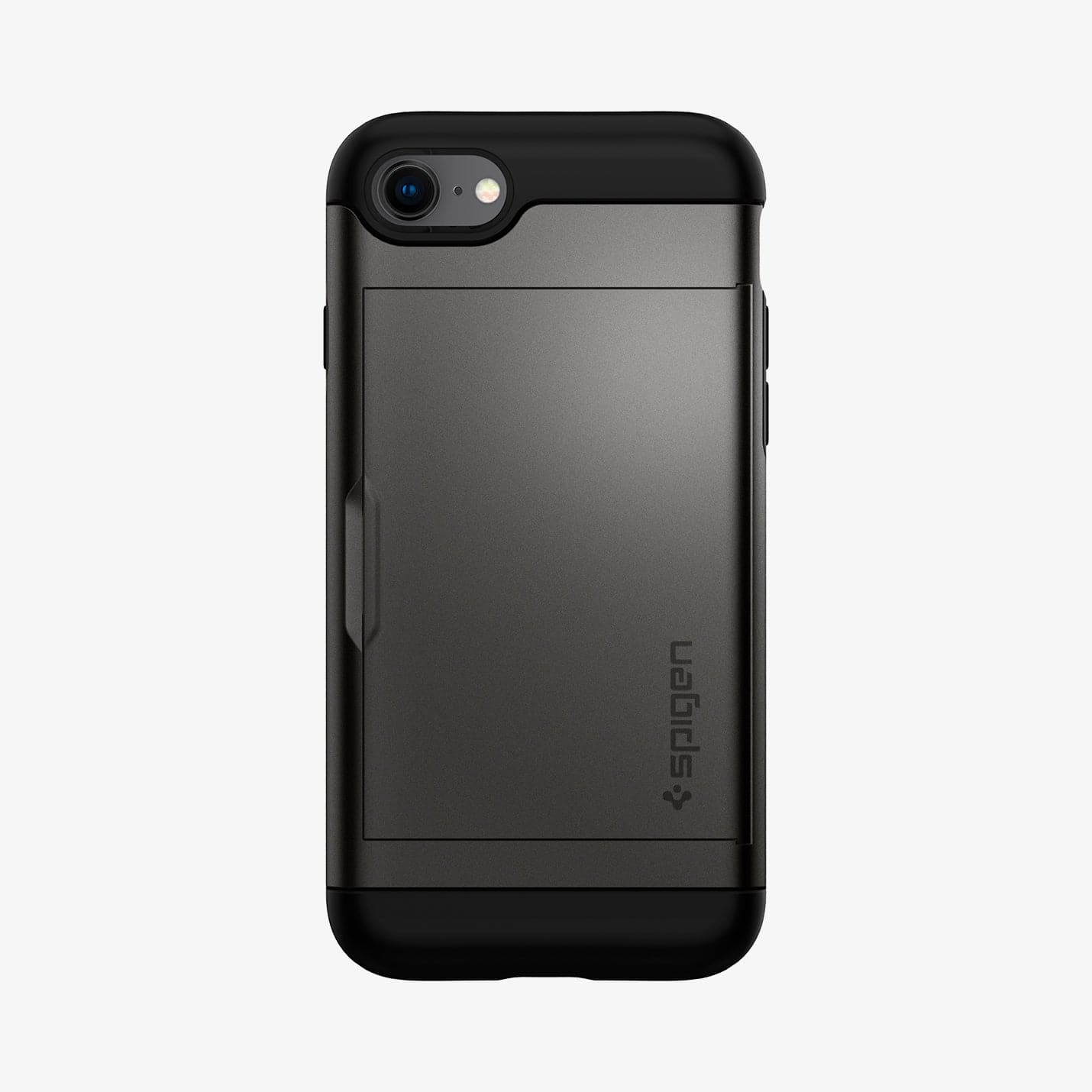 042CS20453 - iPhone 7 Series Slim Armor CS Case in Gunmetal showing the back