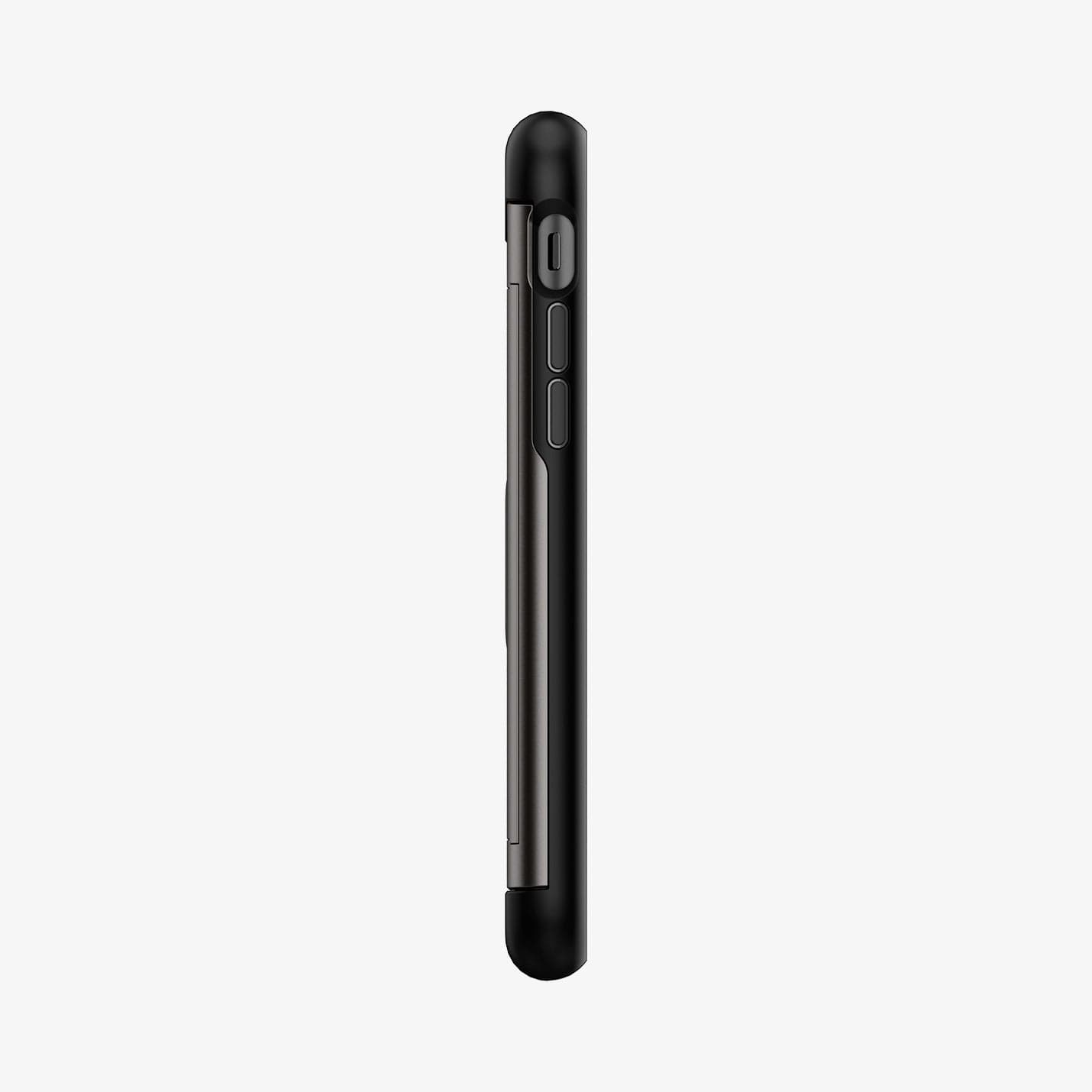 042CS20453 - iPhone 7 Series Slim Armor CS Case in Gunmetal showing the side