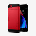 042CS21725 - iPhone 7 Series Slim Armor CS Case in Red showing the back and partial front