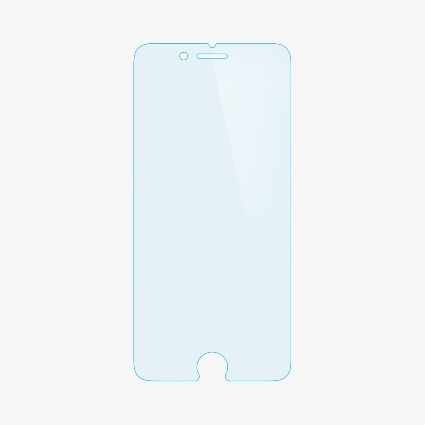 043FL20465 - iPhone 8 Plus Crystal Screen Protector showing front