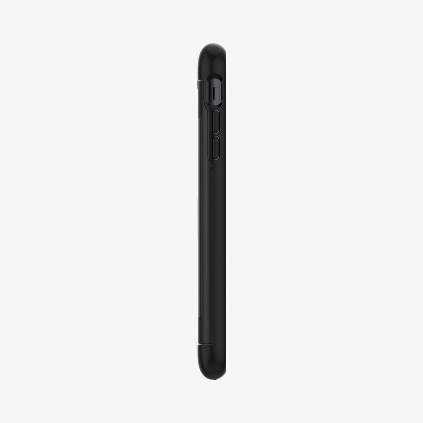 043CS20528 - iPhone 7 Series Slim Armor CS Case in Black showing the side