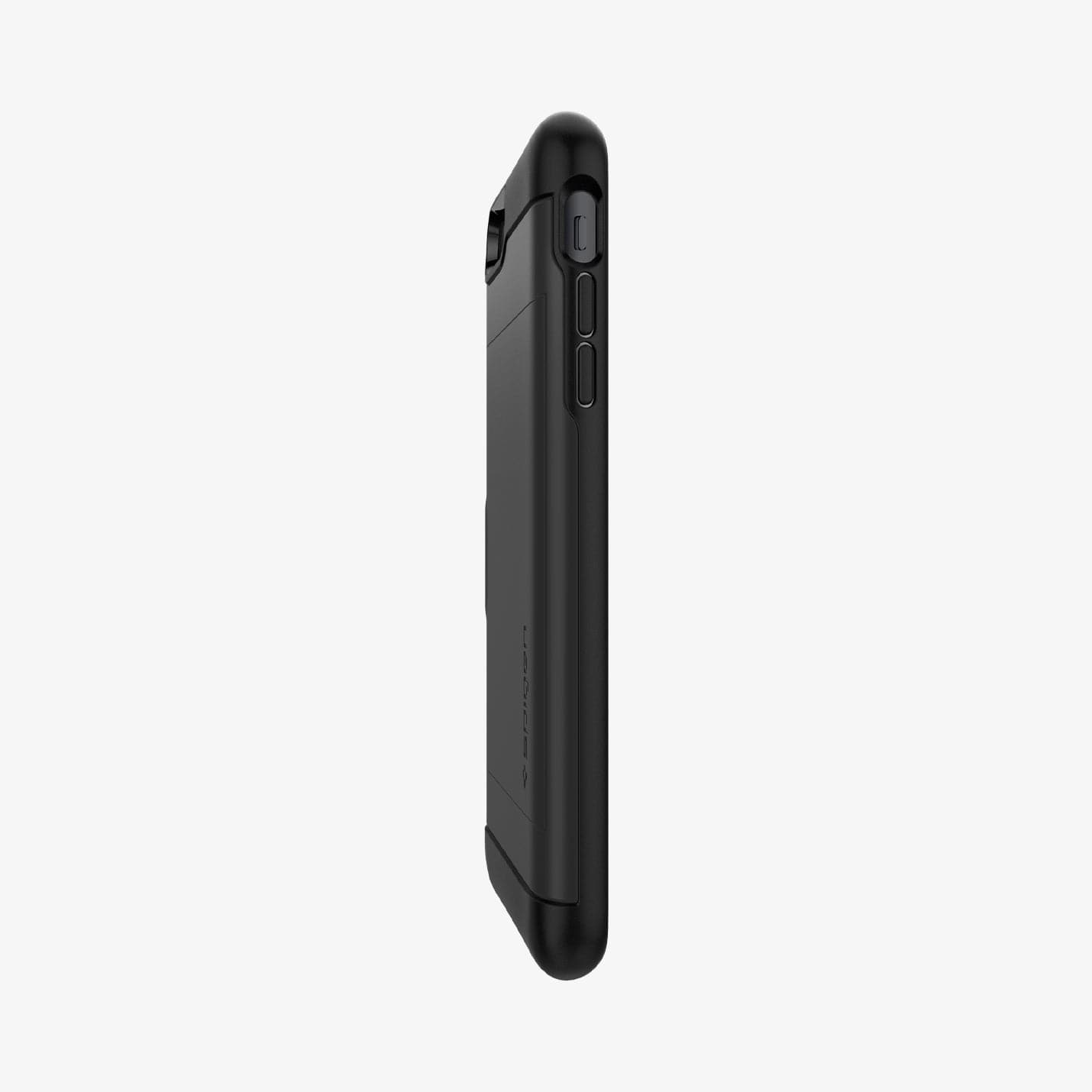 043CS20528 - iPhone 7 Series Slim Armor CS Case in Black showing the back and side