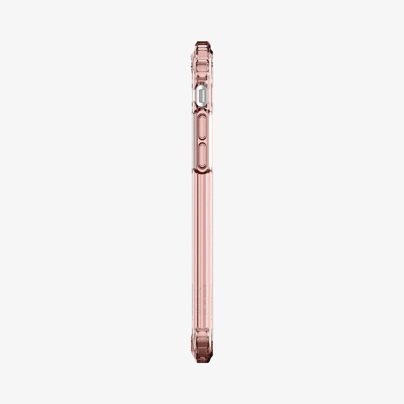 042CS20308 - iPhone 8 Case Crystal Shell in rose crystal showing the side