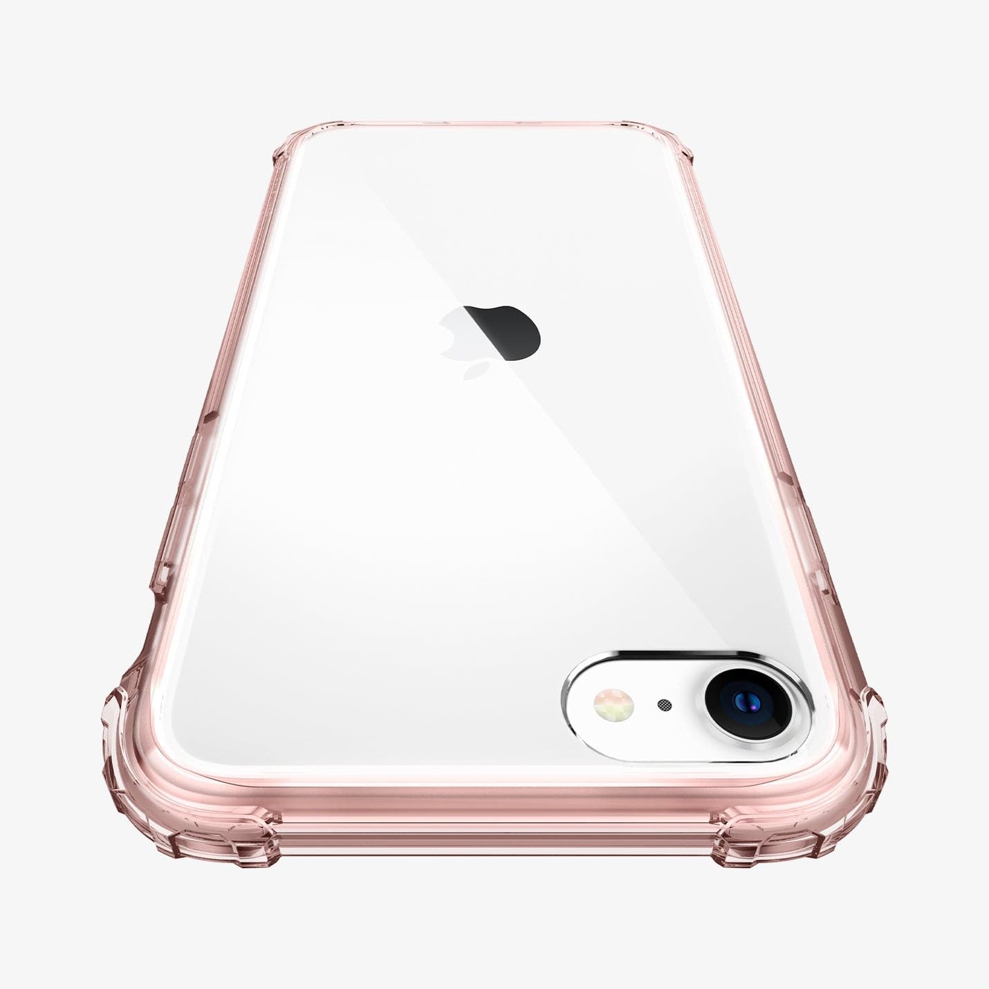 042CS20308 - iPhone 8 Case Crystal Shell in rose crystal showing the back zoomed in