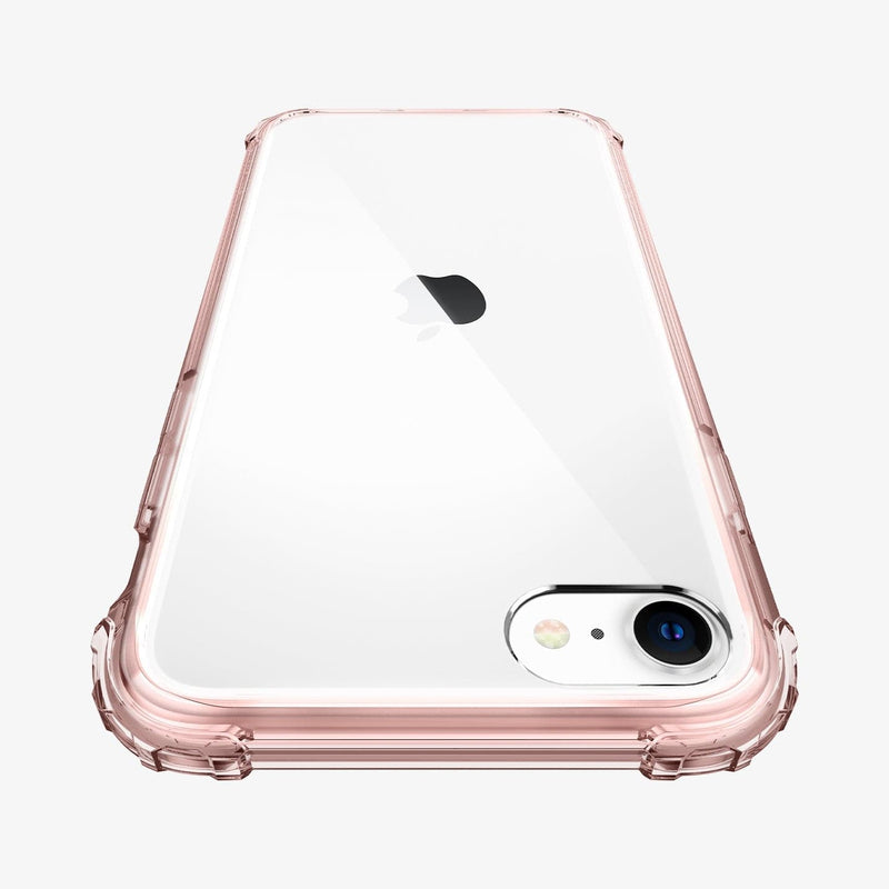 042CS20308 - iPhone 8 Case Crystal Shell in rose crystal showing the back zoomed in