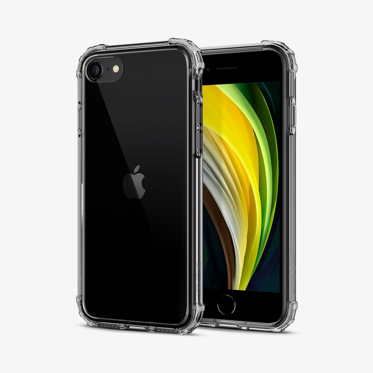 042CS20307 - iPhone SE Case Crystal Shell in dark crystal showing the back and front