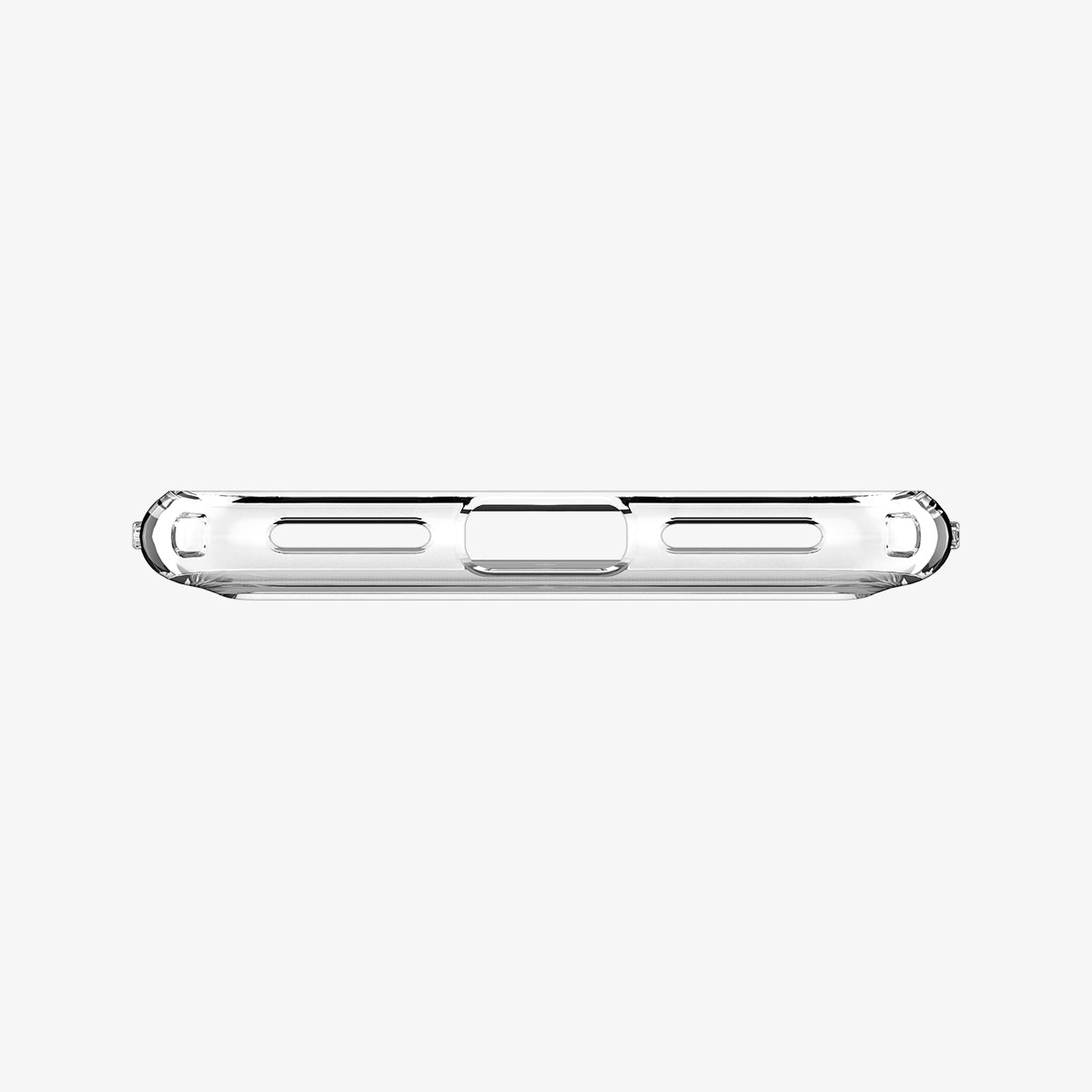ACS04359 - iPhone SE Card Slot Case in crystal clear showing the bottom ports