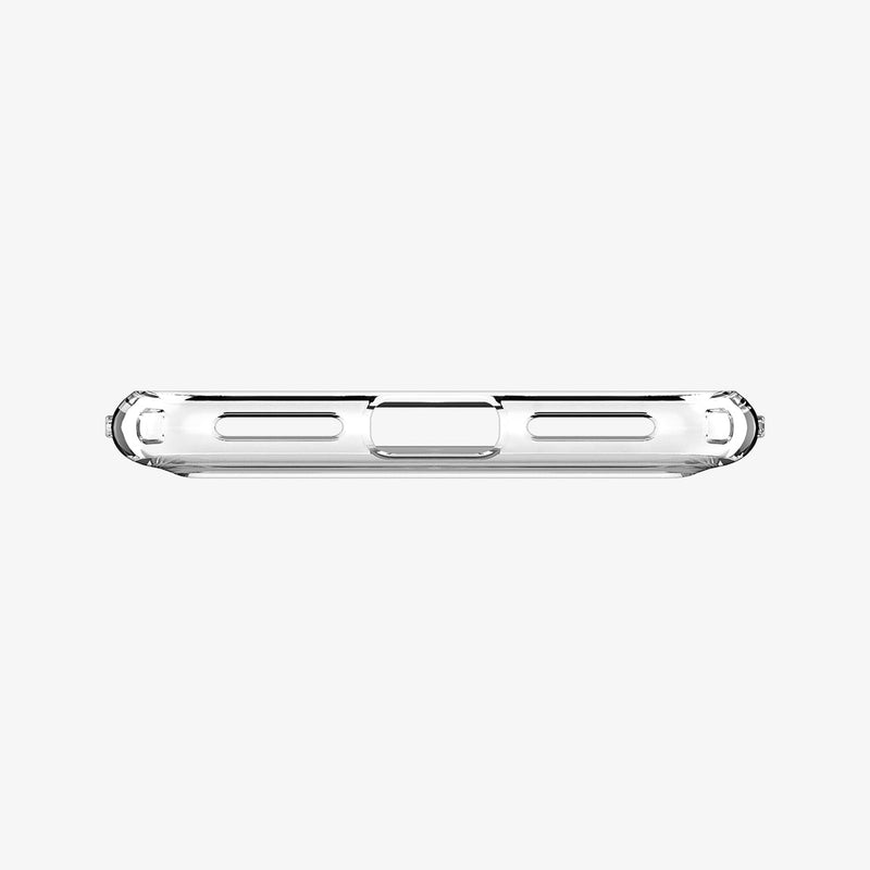 ACS04359 - iPhone SE Card Slot Case in crystal clear showing the bottom ports