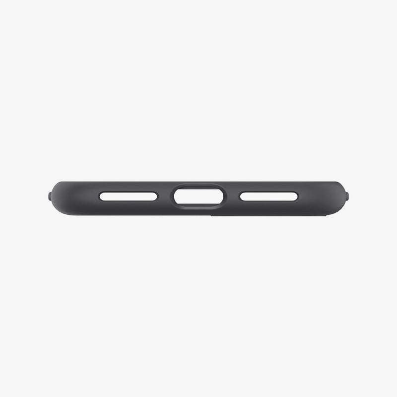 ACS04349 - iPhone SE Silicone Fit case in black showing the bottom