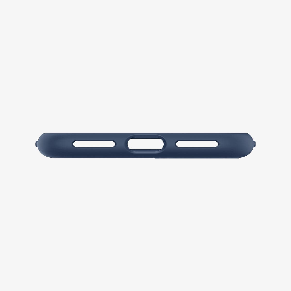 ACS04350 - iPhone 8 Series Silicone Fit Case in Navy Blue showing the bottom