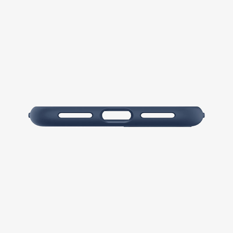 ACS04350 - iPhone SE Silicone Fit case in navy showing the bottom