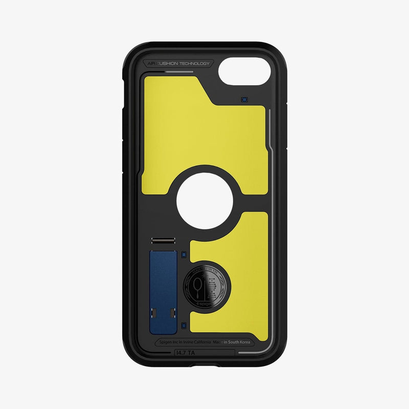 ACS04347 - iPhone 8 Series Tough Armor Case in Navy Blue showing the inner layer, with impact foam and built in kickstand