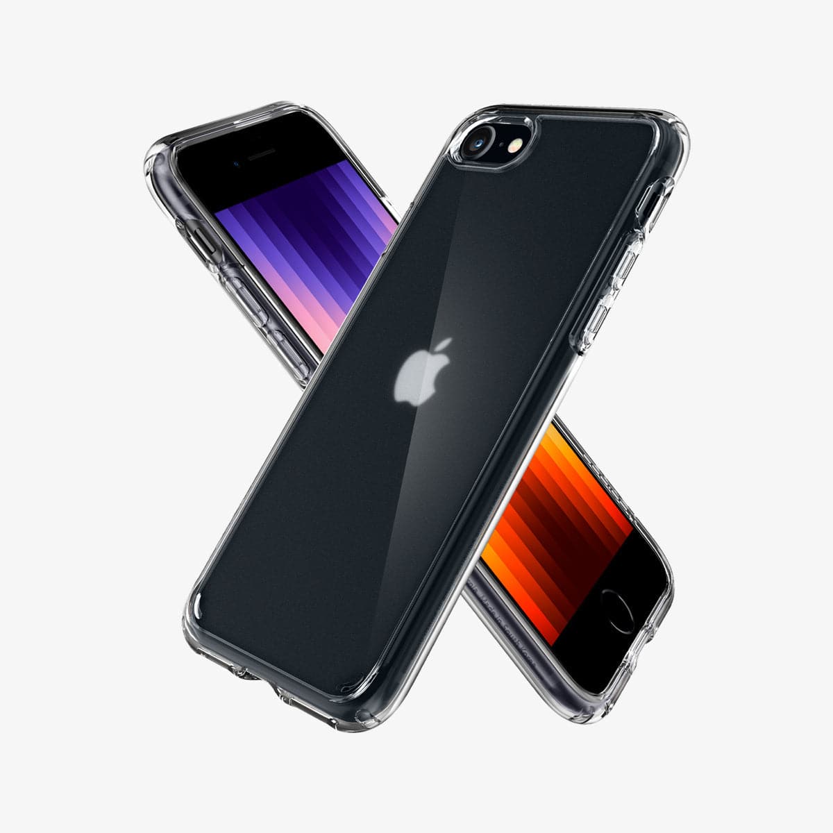 ACS04354 - iPhone 8 Series Ultra Hybrid Case in Frost Clear showing the back paralleled another showing front