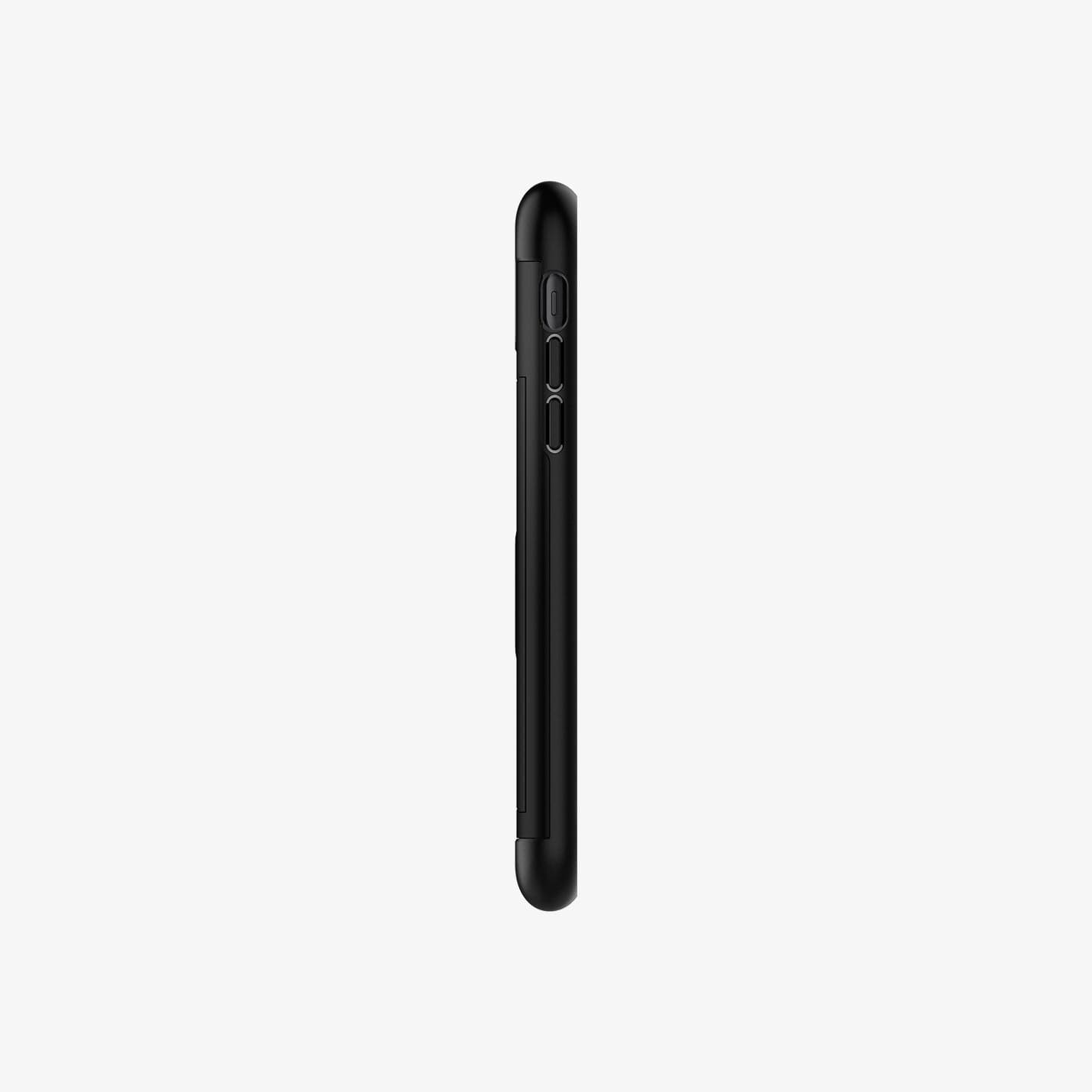 064CS24882 - iPhone XR Case Slim Armor CS in black showing the side with volume controls