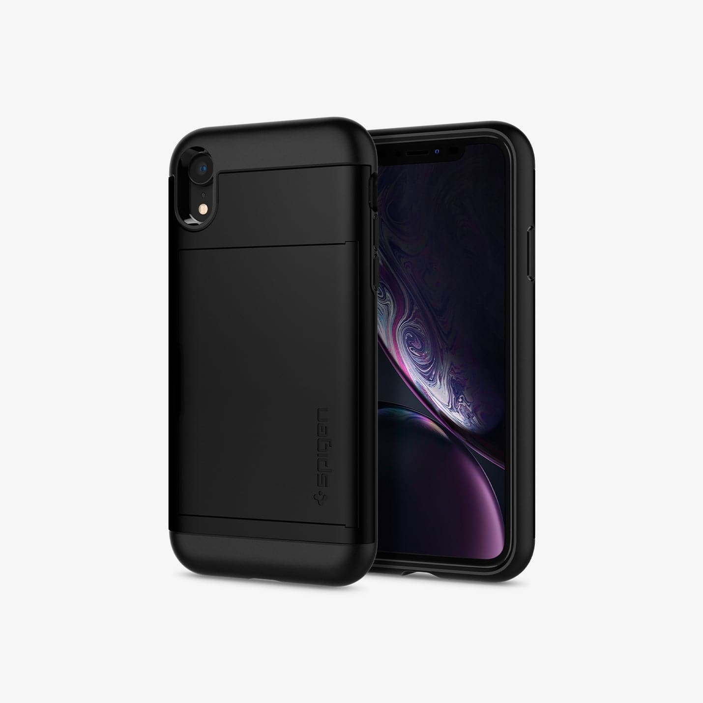 064CS24882 - iPhone XR Case Slim Armor CS in black showing the back and front