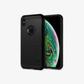 065CS25130 - iPhone XS Max Case Tough Armor in black showing the back and front