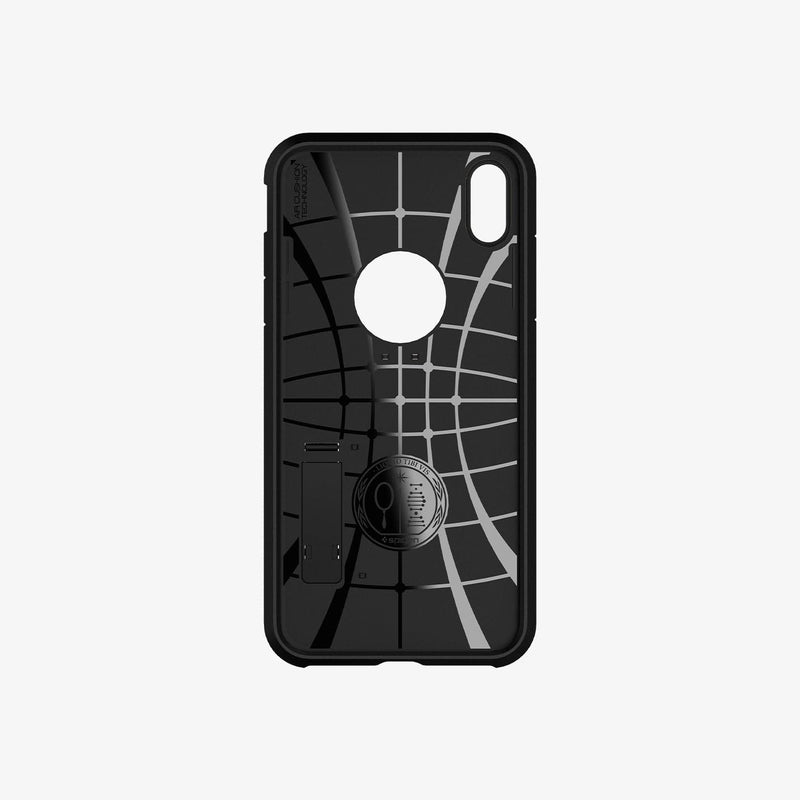 065CS25130 - iPhone XS Max Case Tough Armor in black showing the inside of case