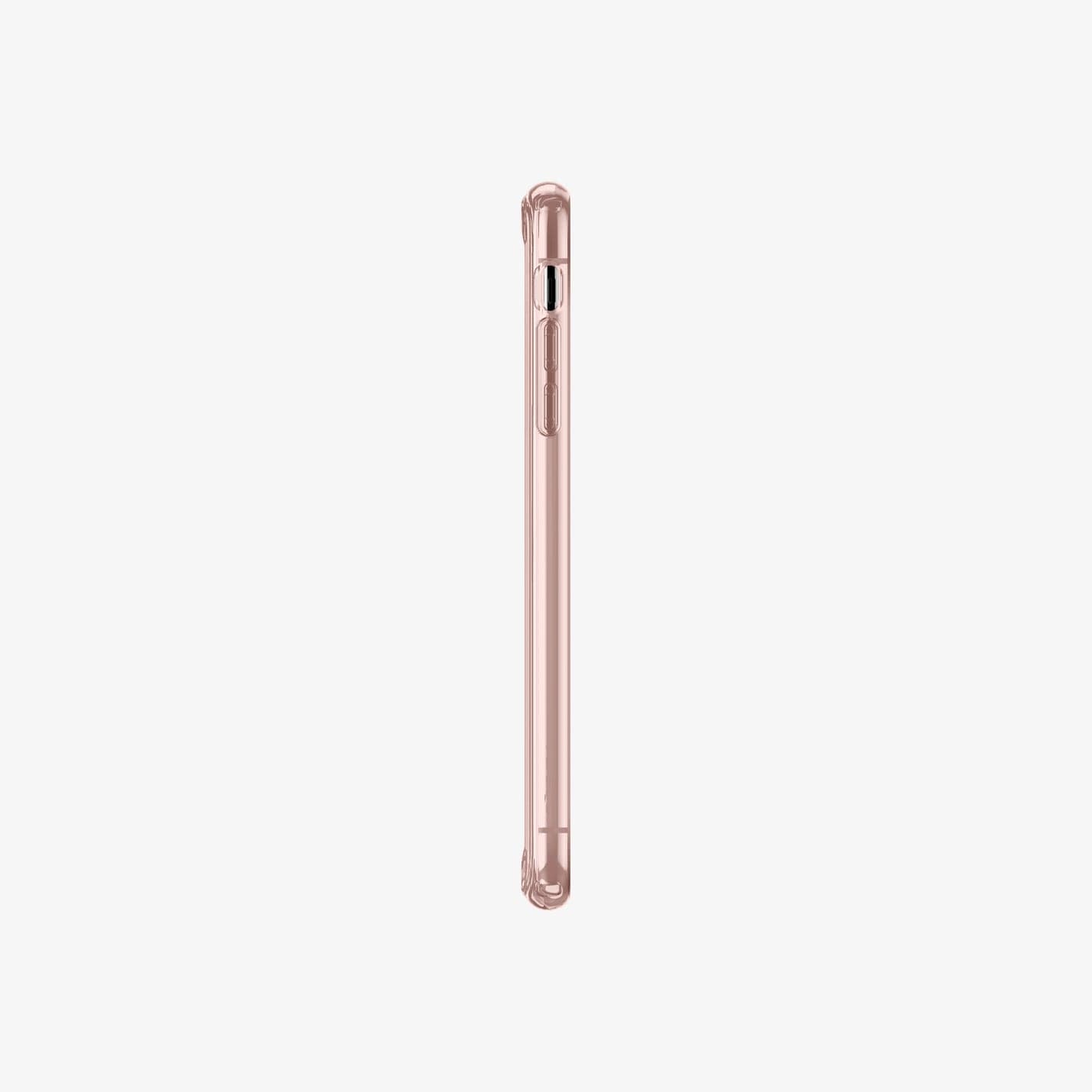 ACS01834 - iPhone XS Max Case Ultra Hybrid in rose crystal showing the side with volume controls