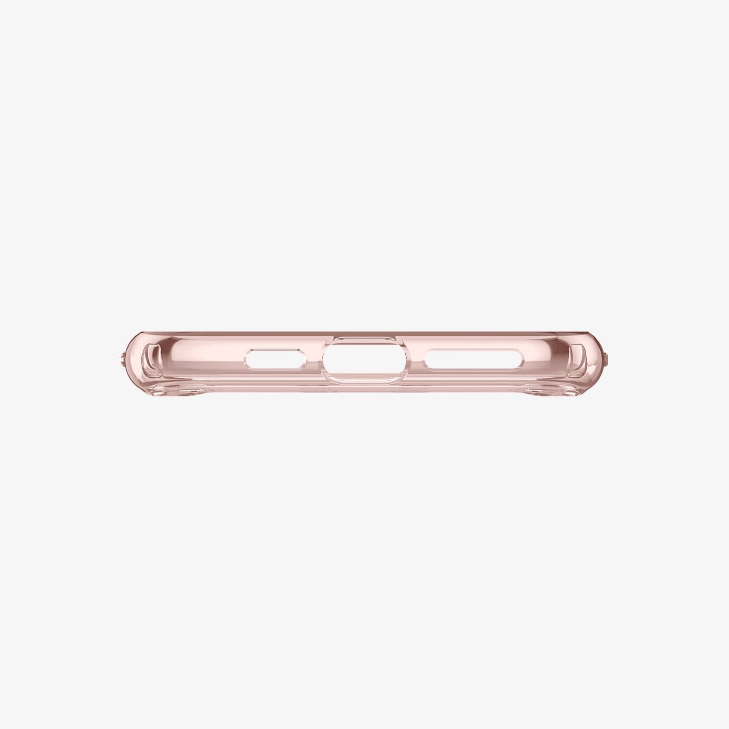 ACS01834 - iPhone XS Max Case Ultra Hybrid in rose crystal showing the bottom with precise cutouts
