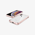 ACS01834 - iPhone XS Max Case Ultra Hybrid in rose crystal showing the back, front and sides