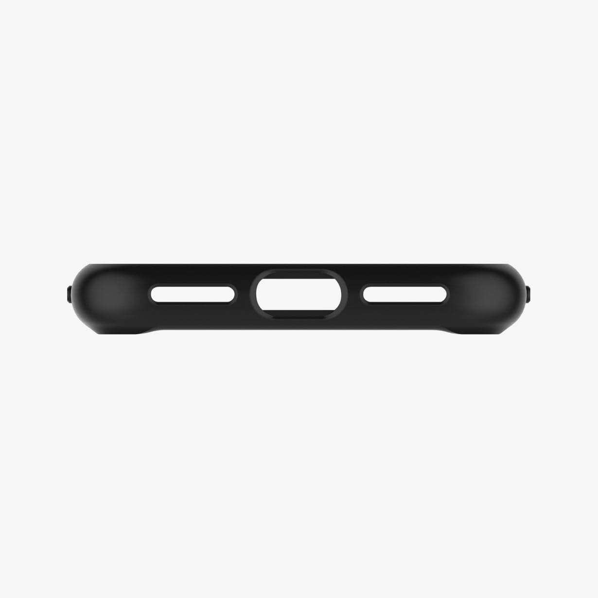 057CS25364 - iPhone XS / X Case Ultra Hybrid in black showing the bottom with precise cutouts