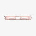 057CS22128 - iPhone XS / X Case Ultra Hybrid in rose crystal showing the bottom with precise cutouts