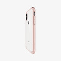 057CS22128 - iPhone XS / X Case Ultra Hybrid in rose crystal showing the side and partial back