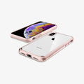 057CS22128 - iPhone XS / X Case Ultra Hybrid in rose crystal showing the back, front and sides