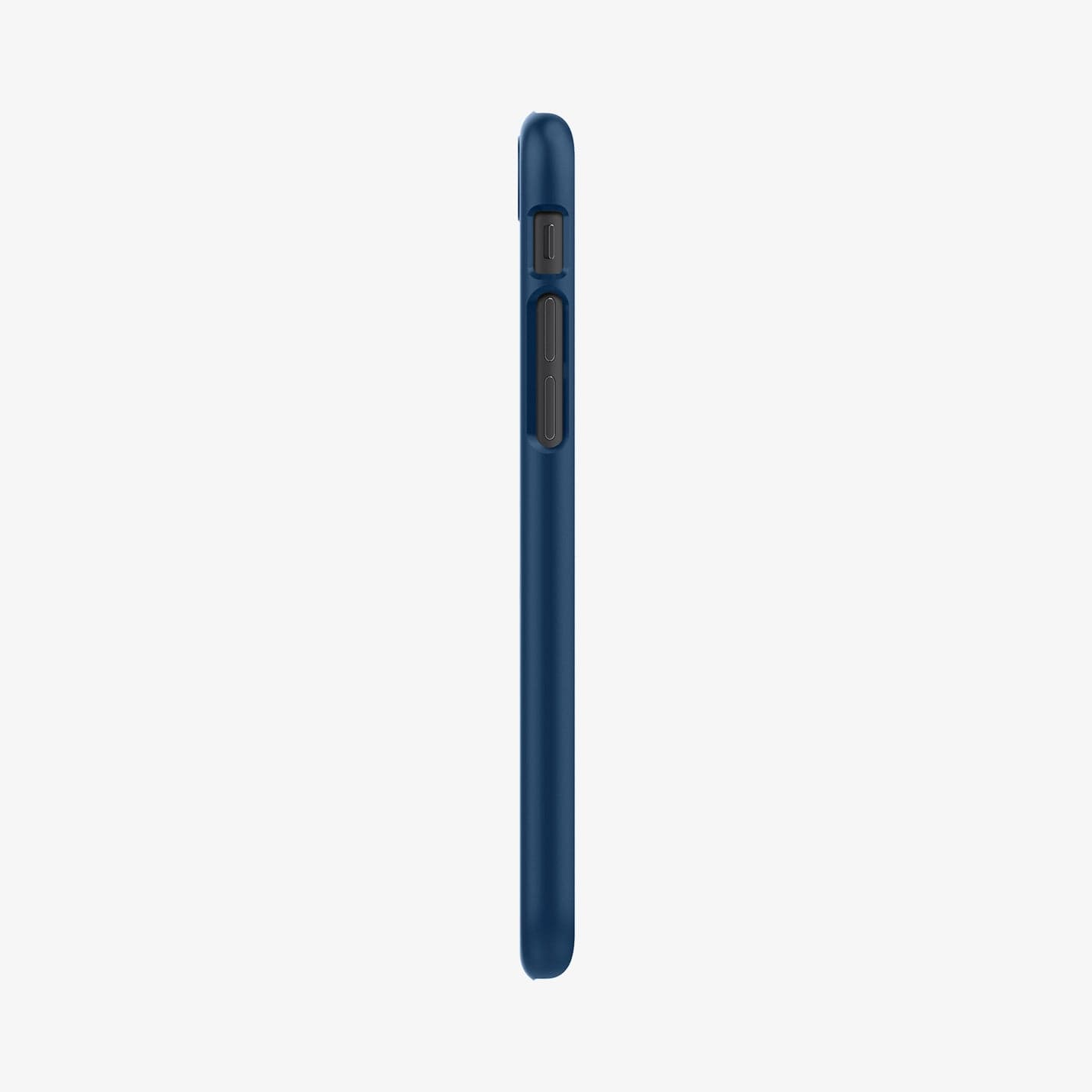 ACS04348 - iPhone 8 Series Thin Fit Case in Navy Blue showing the side
