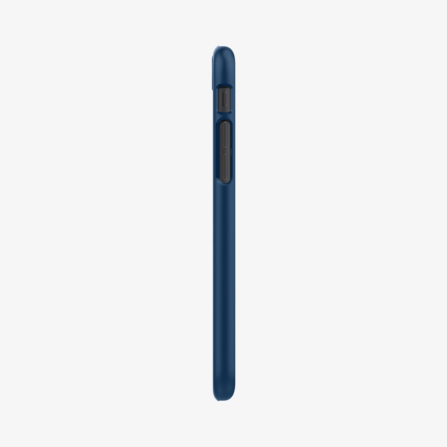 ACS04348 - iPhone SE Thin Fit case in blue showing the side