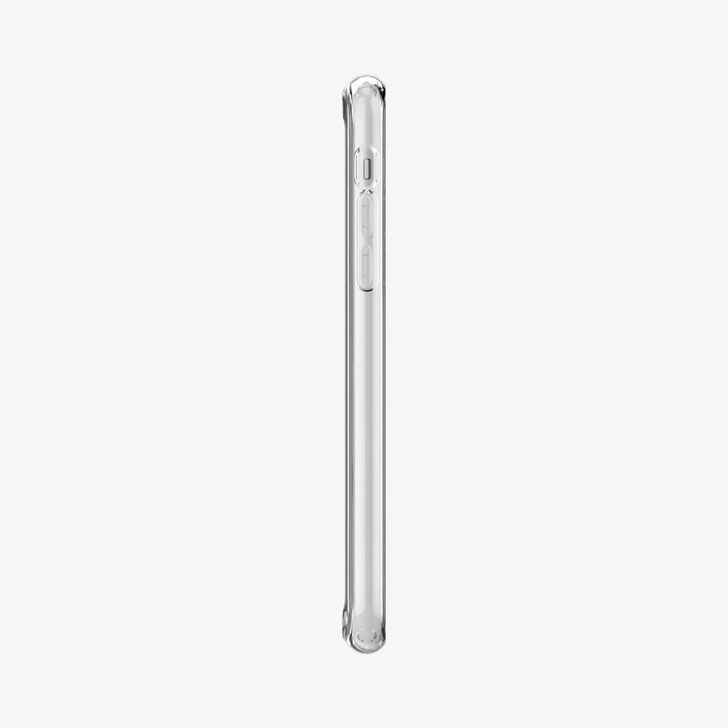 064CS24873 - iPhone XR Case Ultra Hybrid in crystal clear showing the side with volume controls