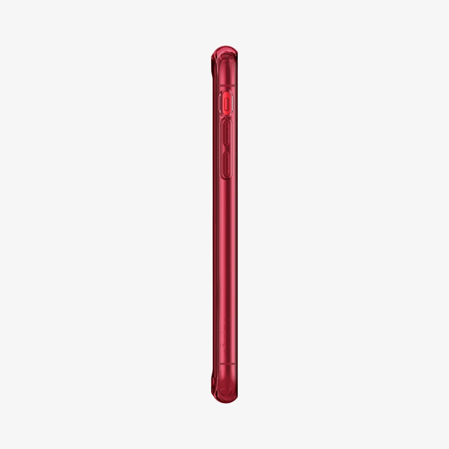 064CS25346 - iPhone XR Case Ultra Hybrid in red showing the side with volume controls