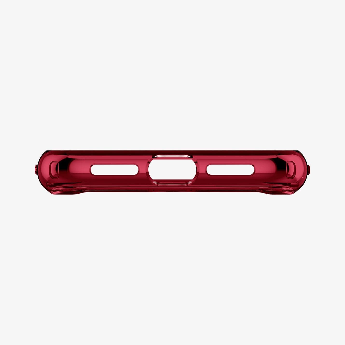 064CS25346 - iPhone XR Case Ultra Hybrid in red showing the bottom with precise cutouts