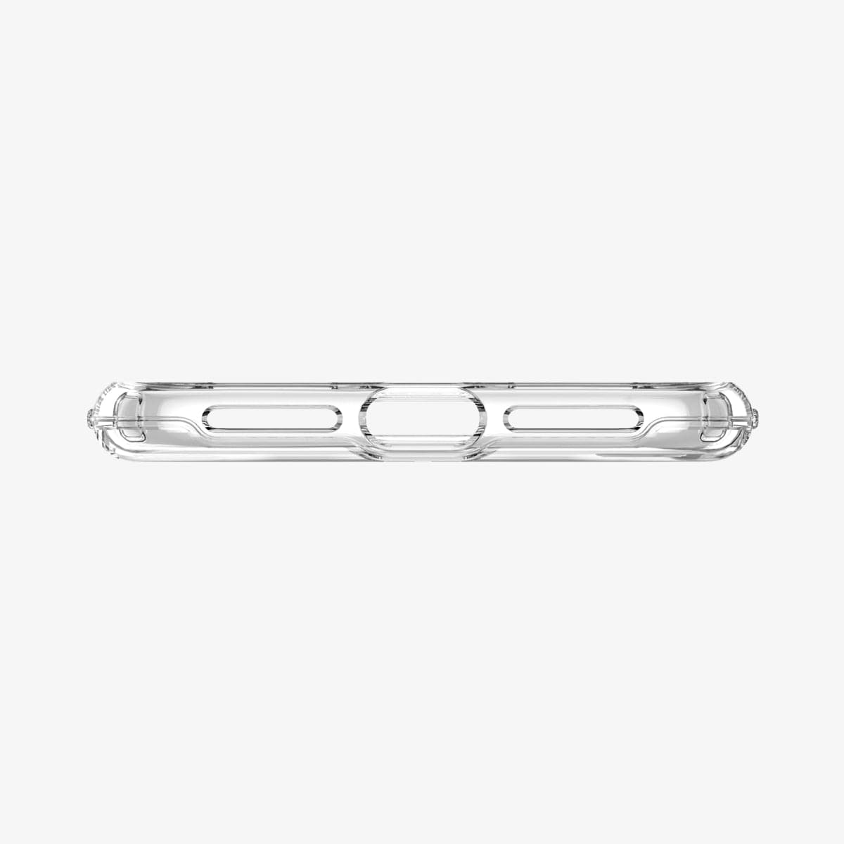 065CS24548 - iPhone XS Max Case Slim Armor Crystal in crystal clear showing the bottom with precise cutouts