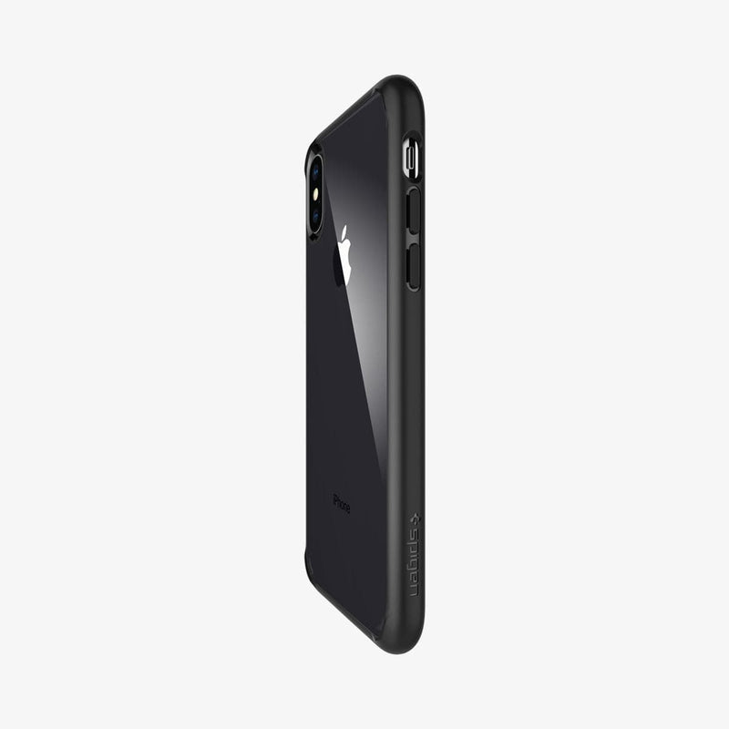 065CS25132 - iPhone XS Max Case Ultra Hybrid 360 in black showing the side and partial back