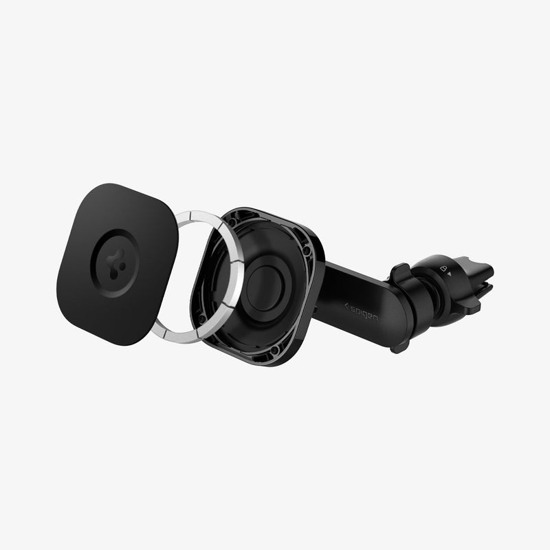 ACP02617 - OneTap Magnetic Car Mount Air Vent (MagFit) in black showing the magnetic ring layers