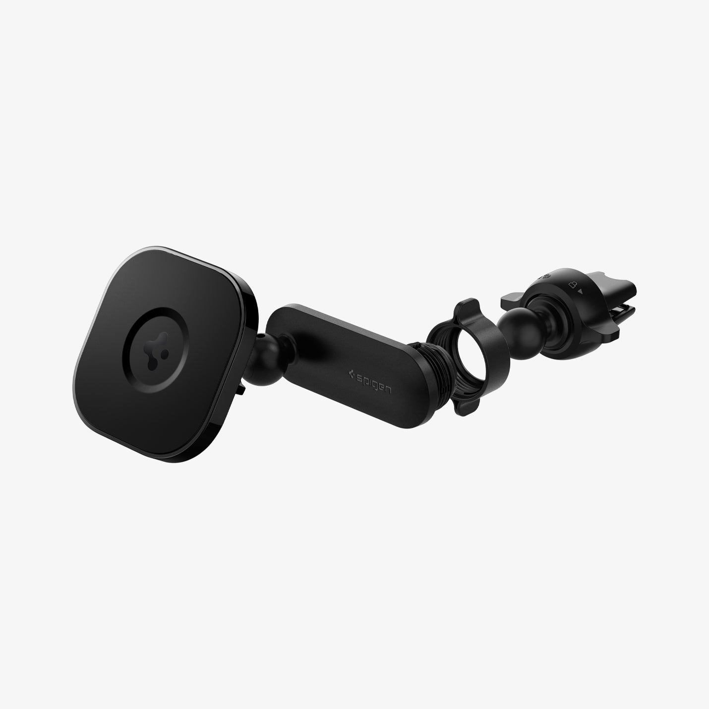 ACP02617 - OneTap Magnetic Car Mount Air Vent (MagFit) in black showing the multiple parts of air vent