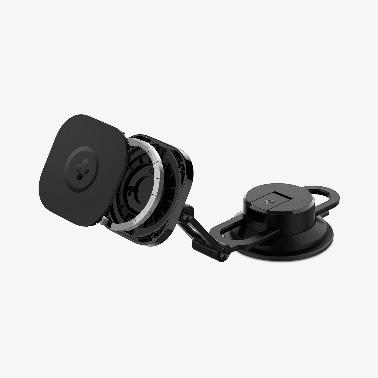 ACP04630 - OneTap 3 Black Dash/Wind Magnetic Car Mount (MagFit) in black showing the magnetic layers of mount