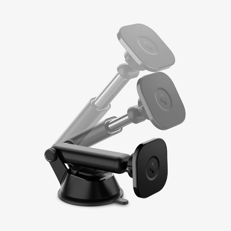 ACP02618 - OneTap Magnetic Car Mount Dashboard (MagFit) in black showing the different angles available for mount