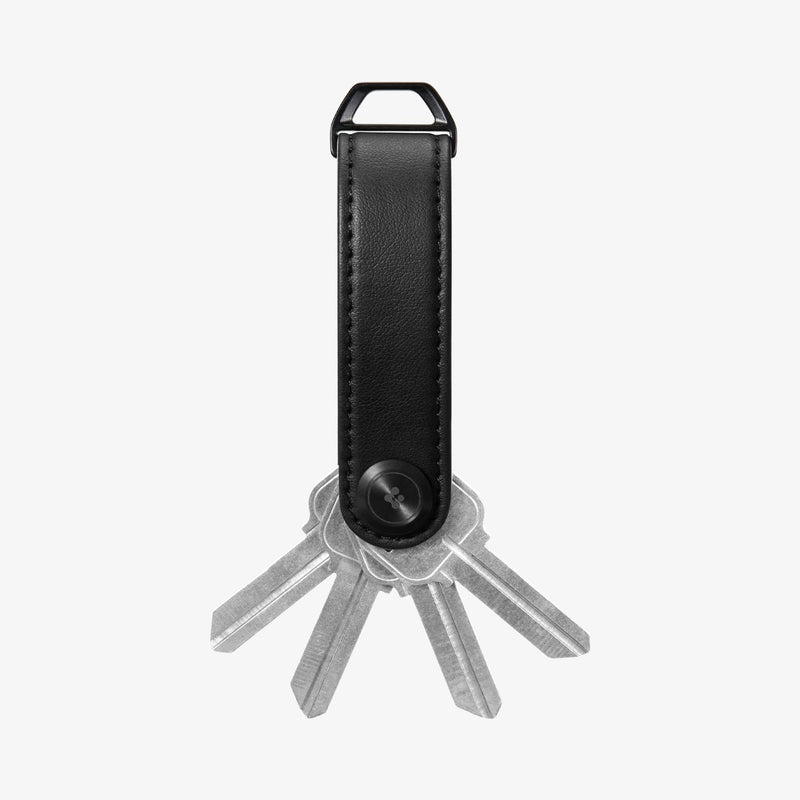 AHP03647 - Valentinus Key Holder in black showing the front with keys out and spread