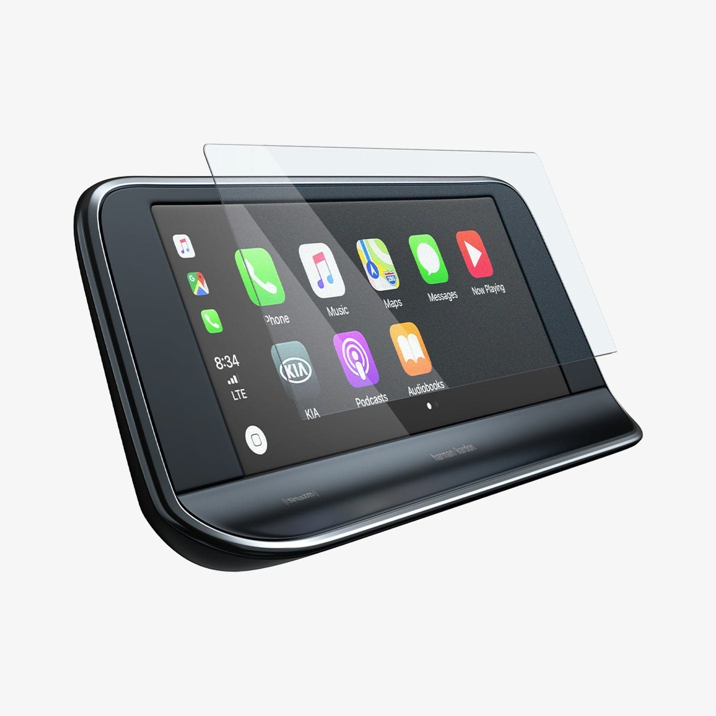 AGL04214 - Kia Telluride Screen Protector GLAS.tR SLIM Anti-Glare showing the front and side with screen protector in front of display