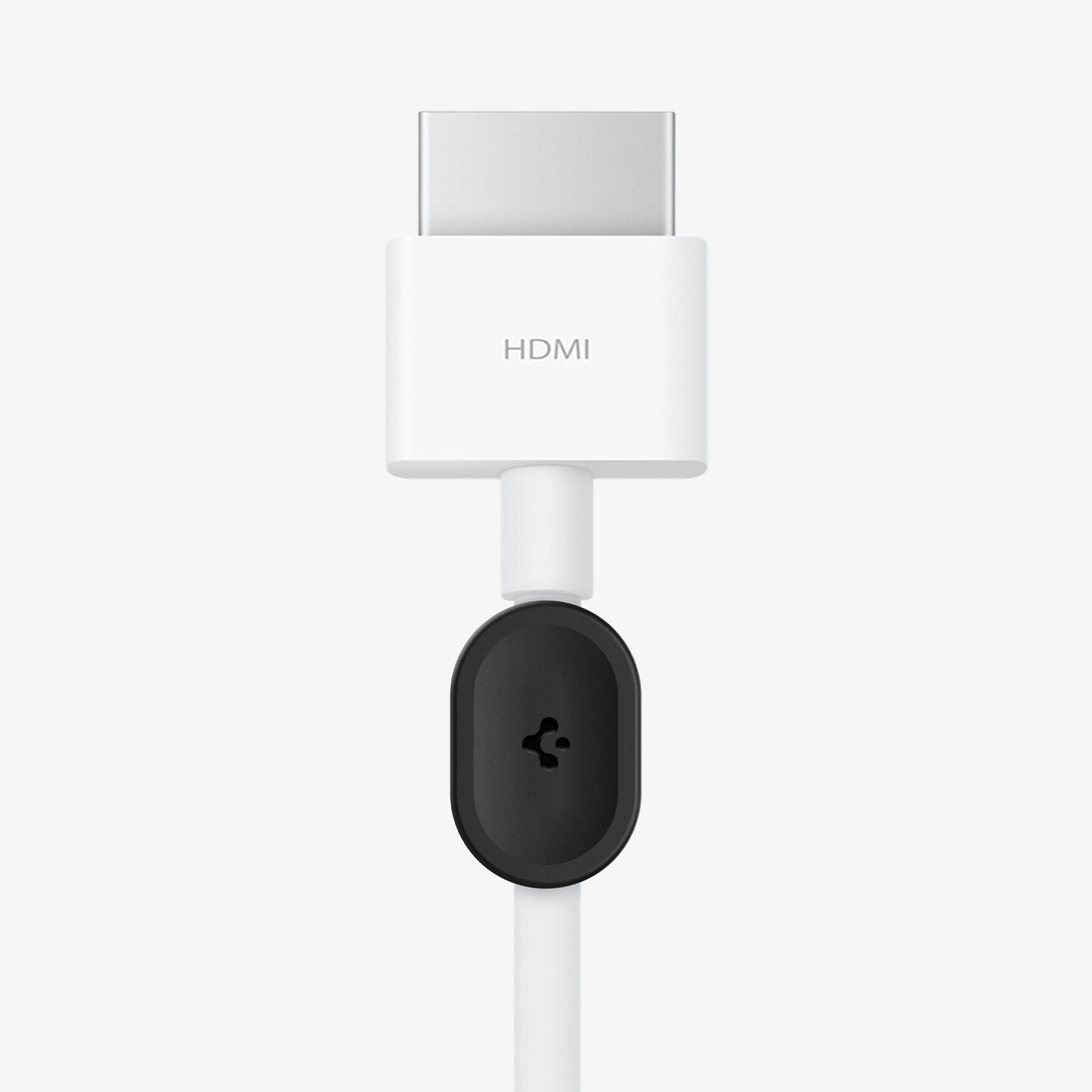 ACA04604 - LD101 Magnetic Cable Holder in black showing a HDMI cable attached to cable holder