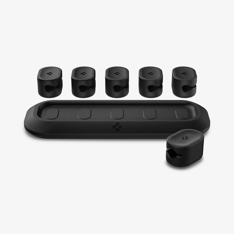 ACA04604 - LD101 Magnetic Cable Holder in black showing the magnetic base and six cable holders